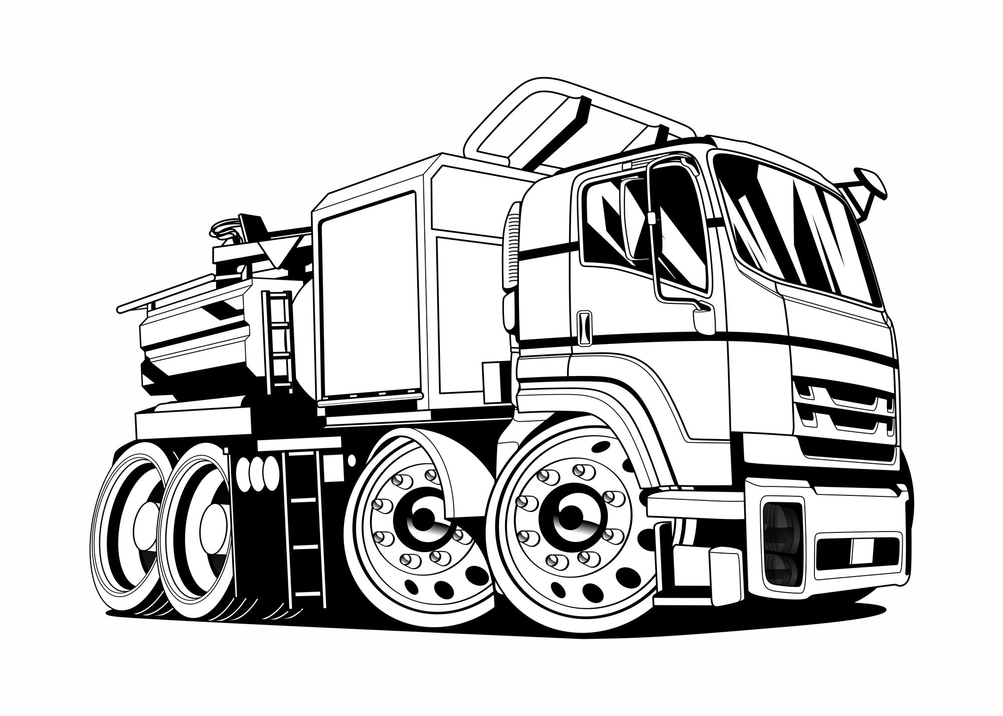 Line Art Vehicle Design (digital files alone - no background or merchandise)